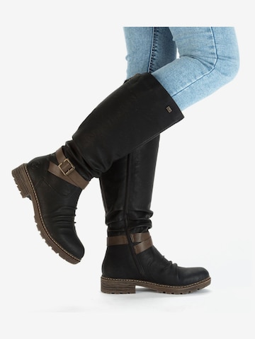 Bottes Rieker en noir : devant