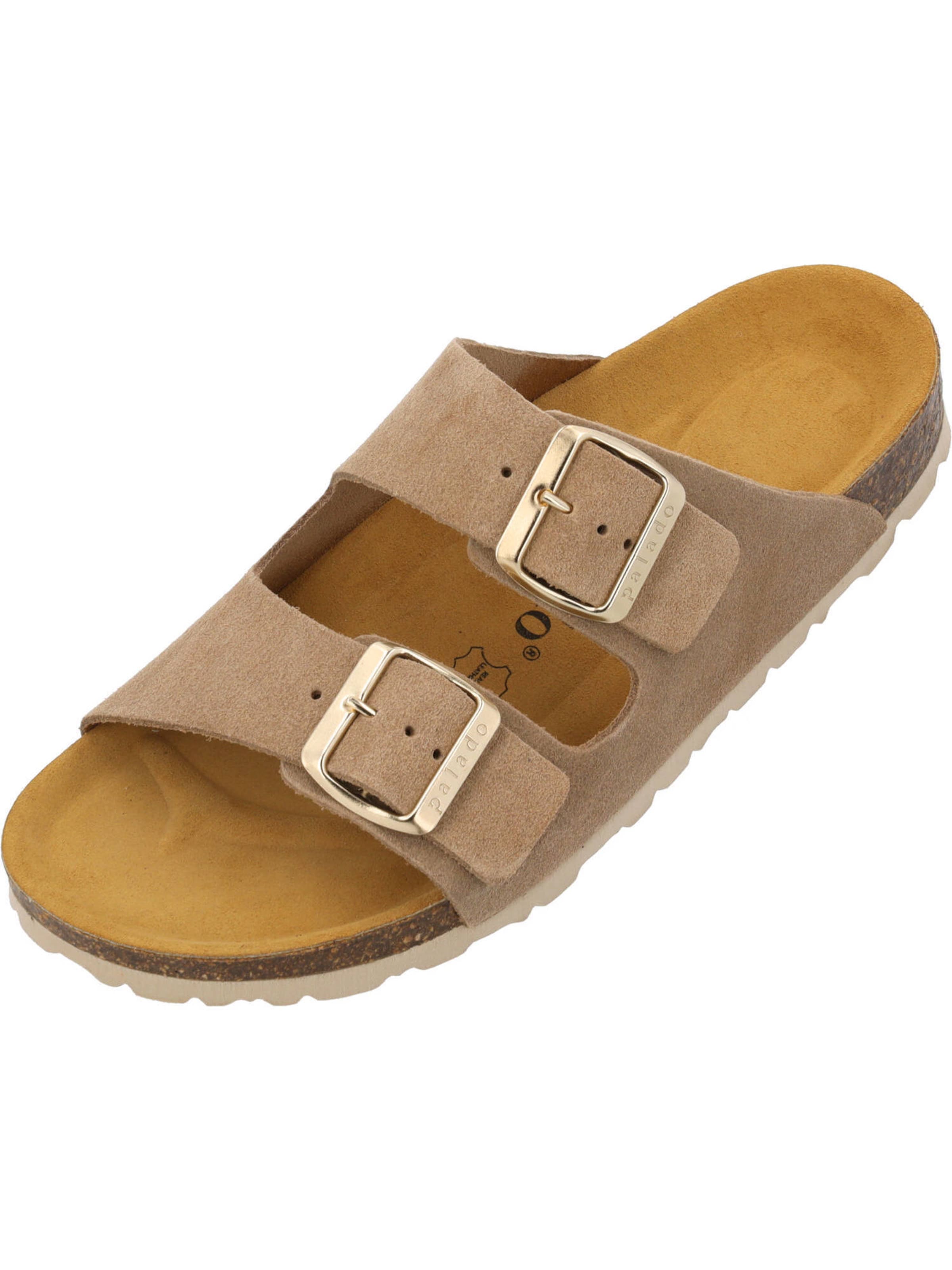 Palado Pantolette 'Korfu' in Beige: Vorderseite