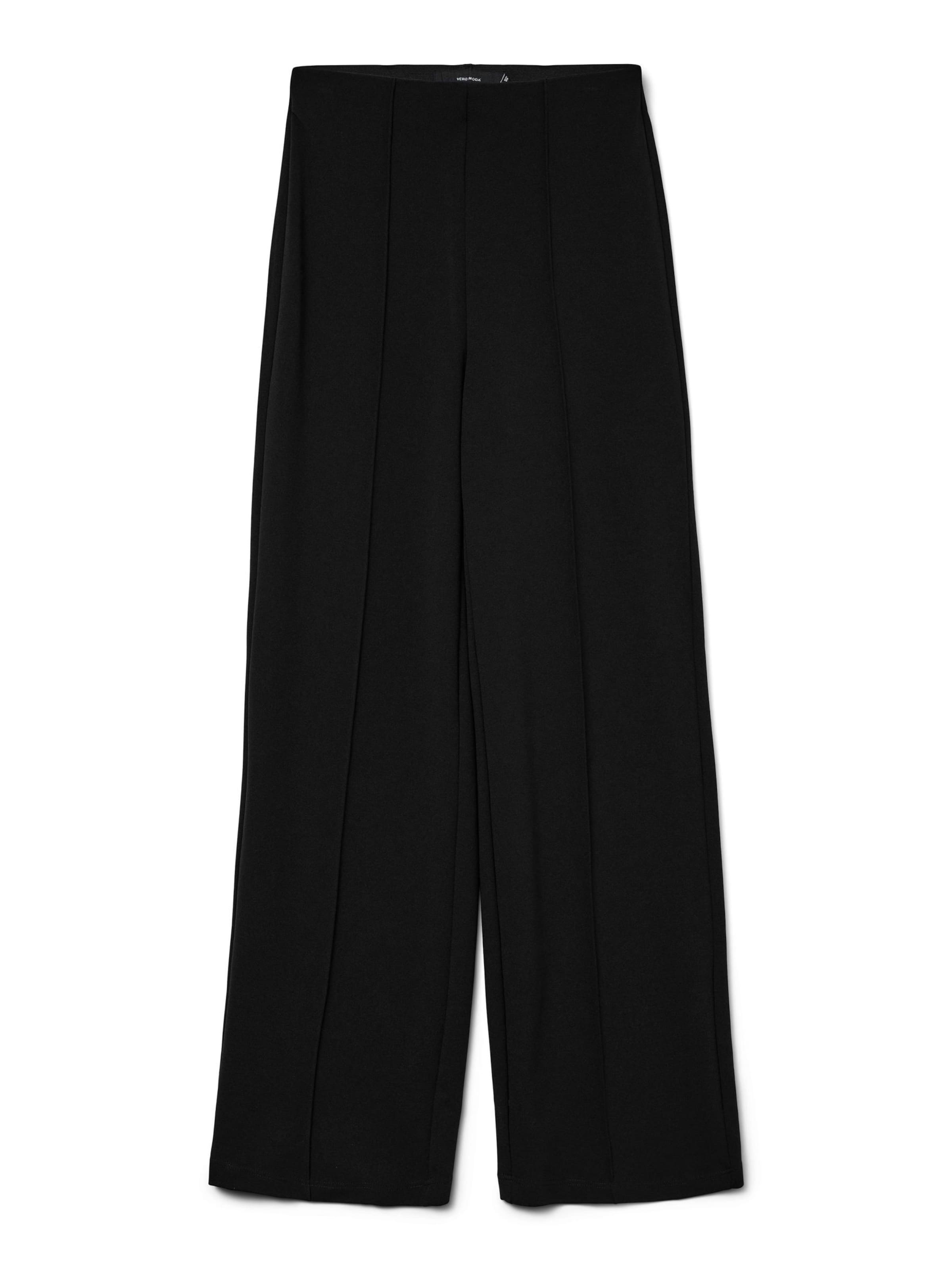 VERO MODA Wide leg Παντελόνι με τσάκιση 'Becky' σε μαύρο: μπροστά