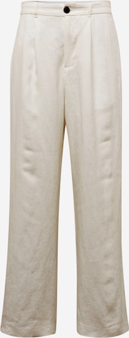 WEEKDAY Pleat-Front Pants in White: front