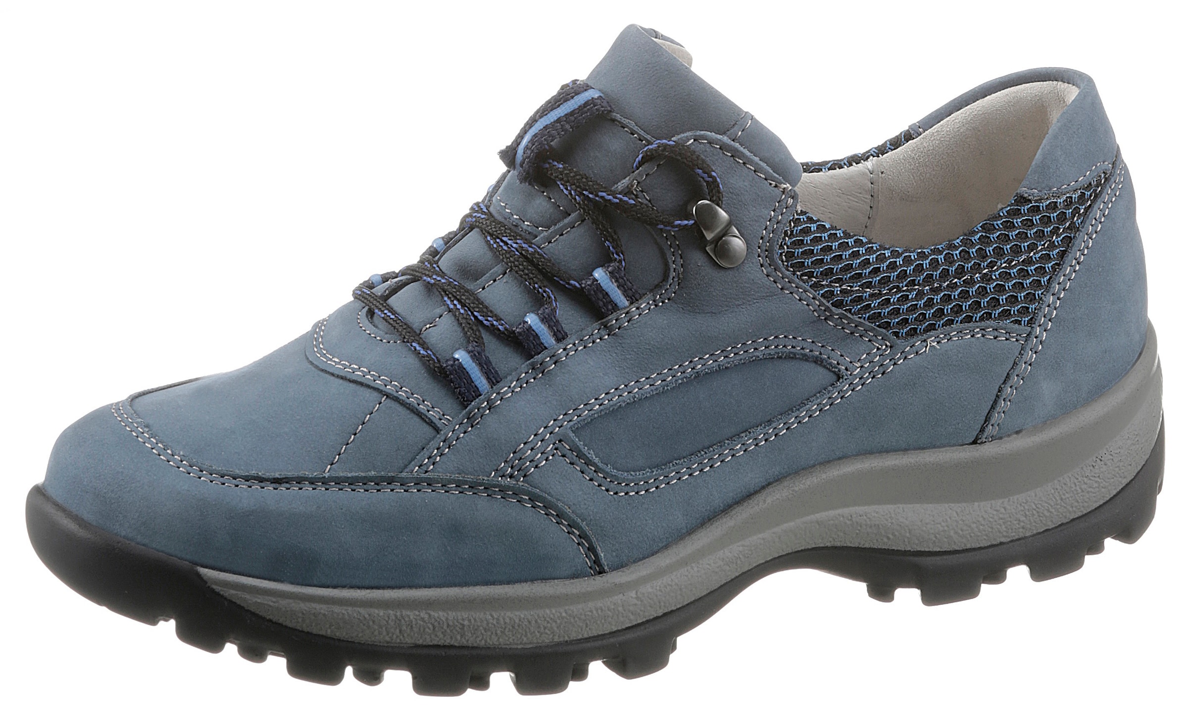 WALDLÄUFER Schnürschuh in Blau: Vorderseite