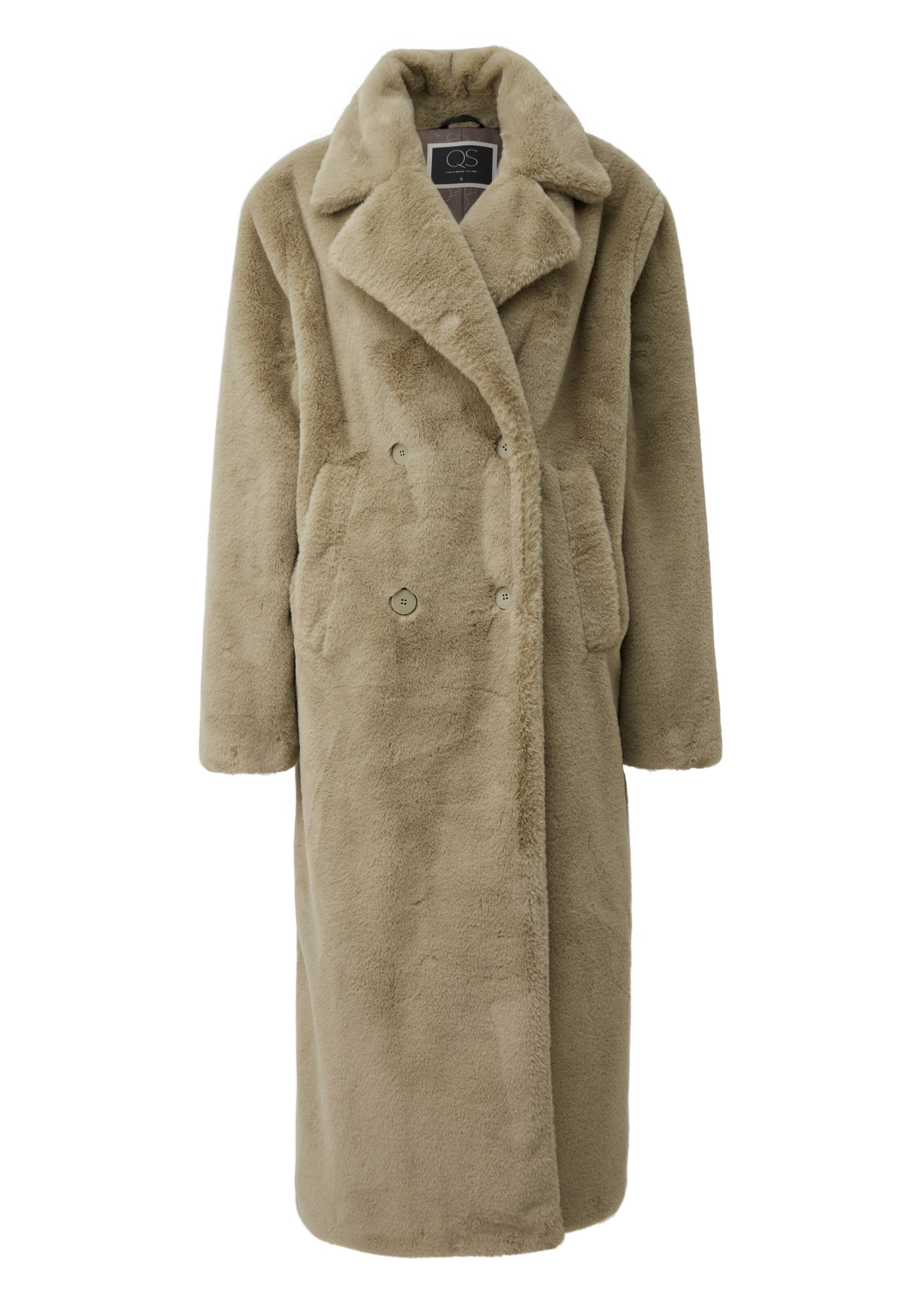 QS Manteau mi-saison en beige, Vue avec produit