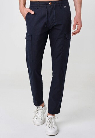INDICODE JEANS Regular Cargobroek 'Cagle' in Blauw: voorkant