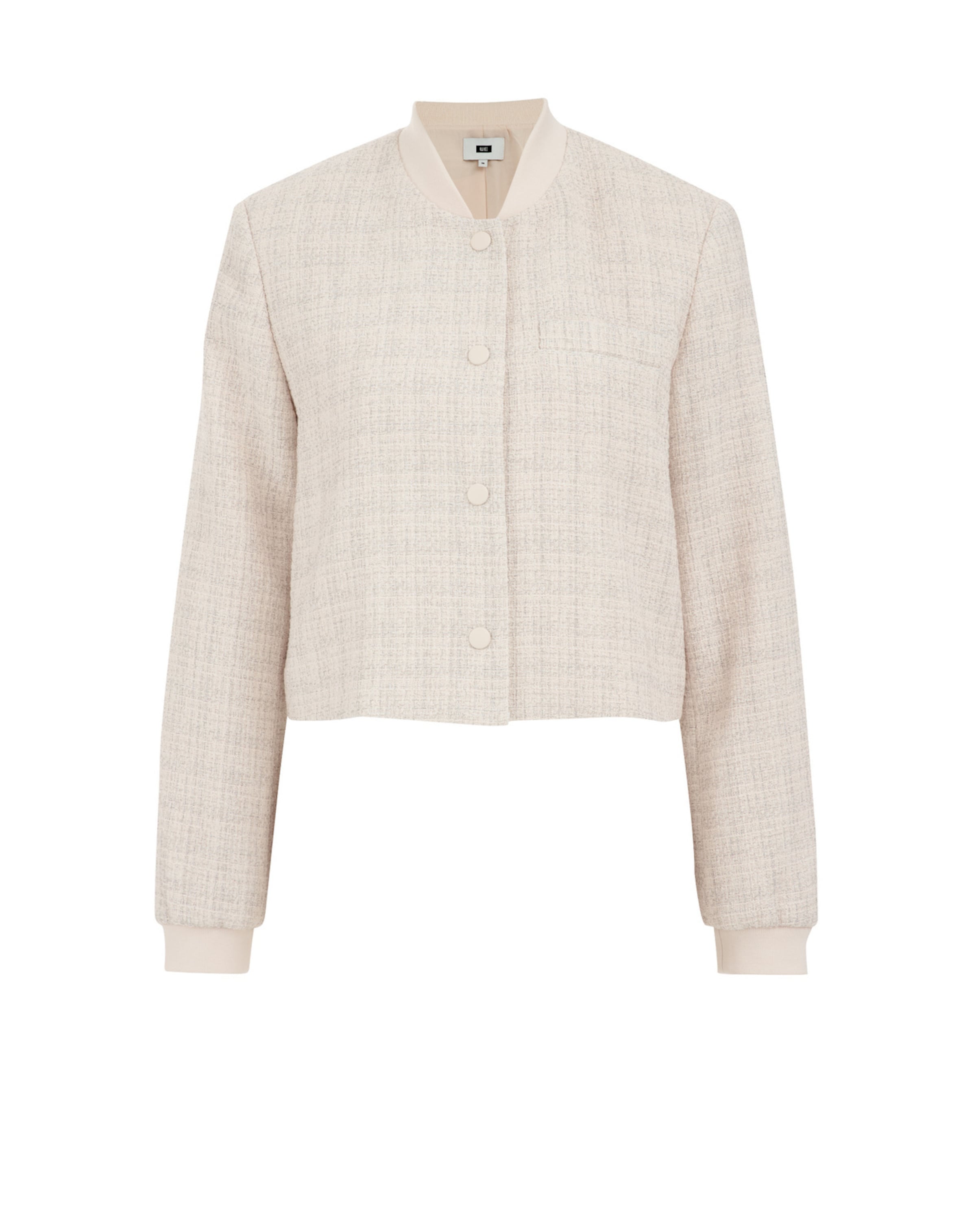 Sacou de la WE Fashion pe alb: față