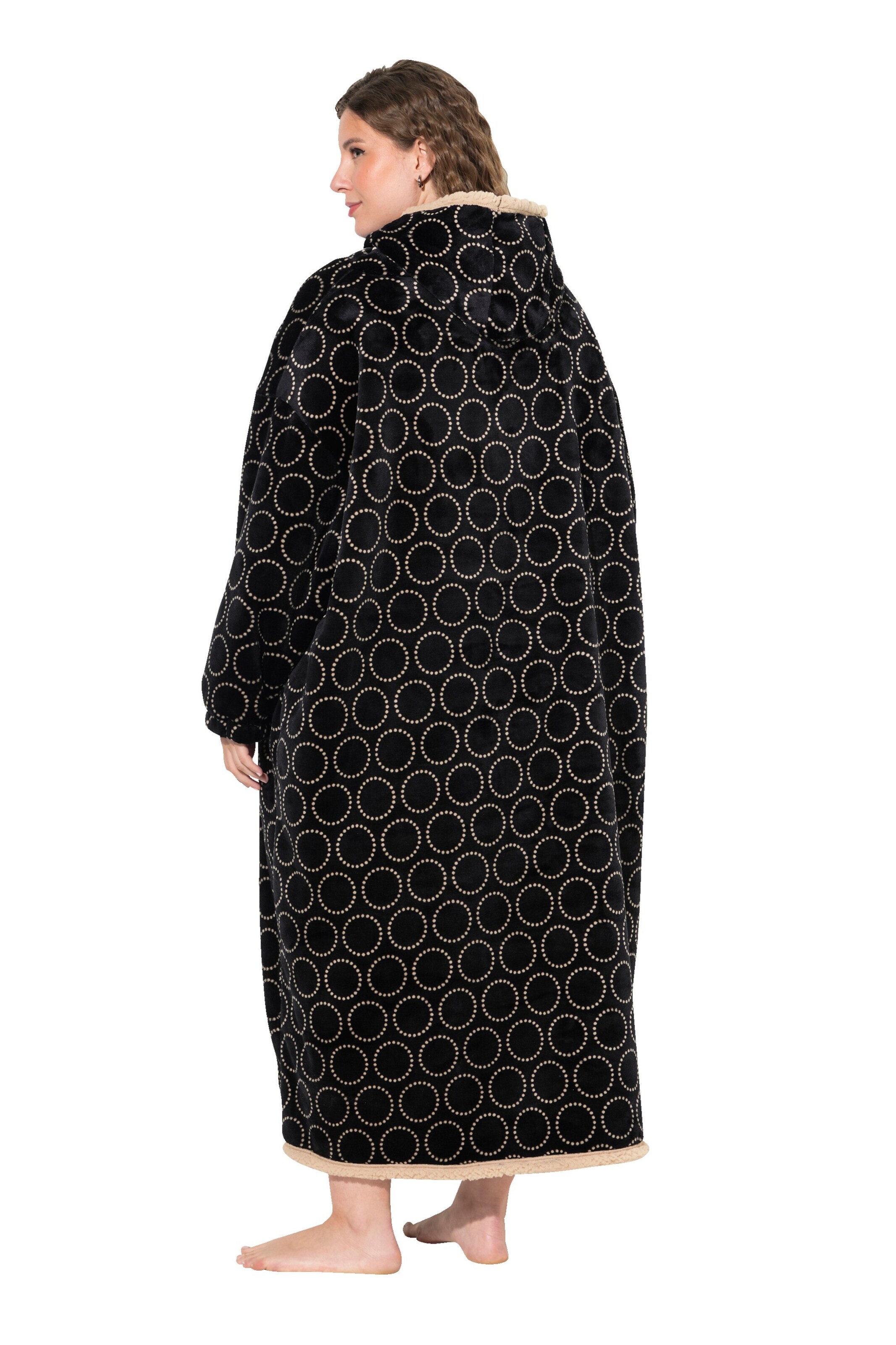 Ulla Popken Bademantel in Schwarz