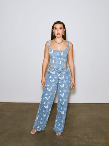 florence by mills exclusive for ABOUT YOU Wide leg Jeans 'Daze Dreaming' in Blauw: voorkant