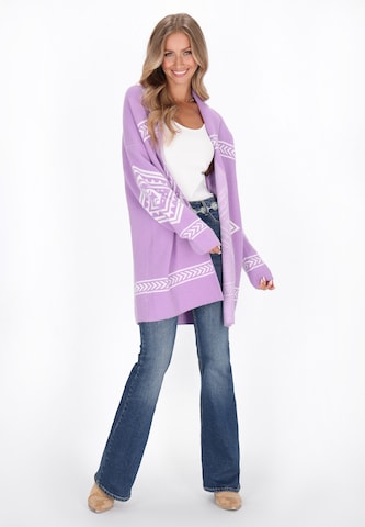 IZIA Gebreid vest in Lila