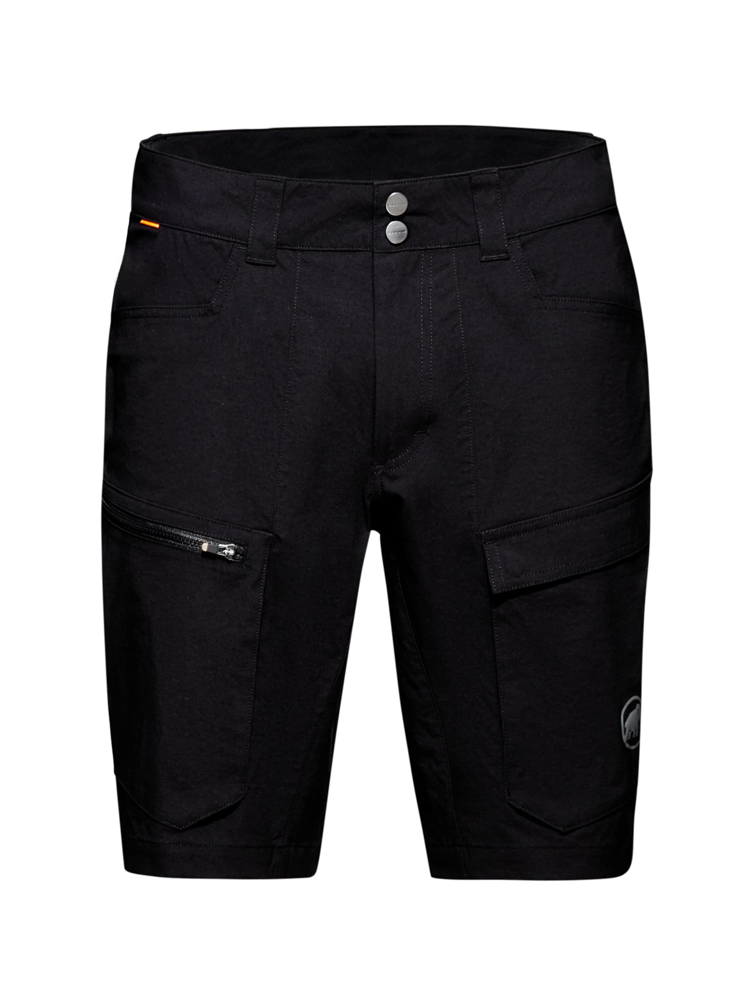 MAMMUT Regular Outdoor Pants in Black: front