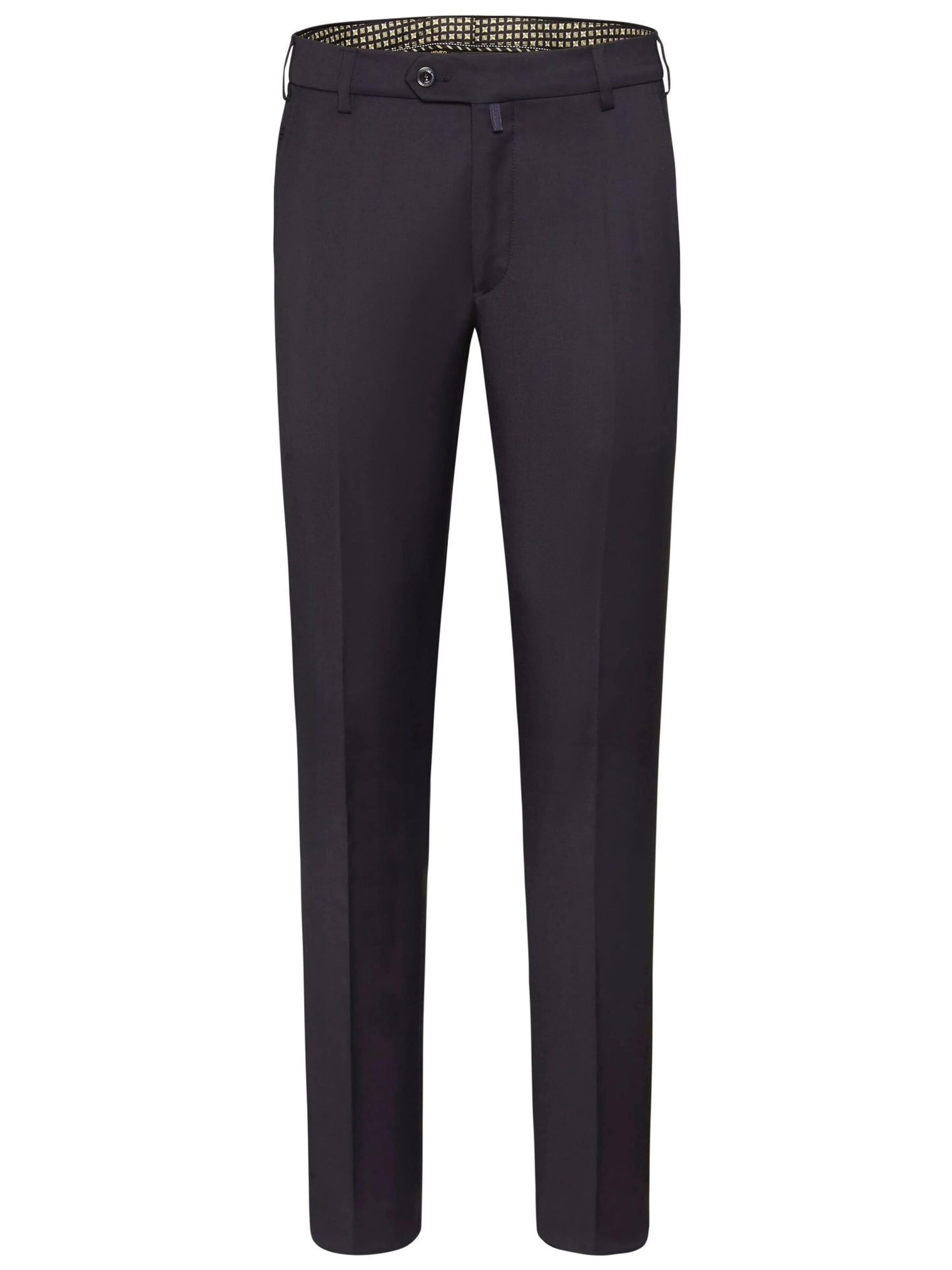 Coupe slim Pantalon à plis 'Bonn' MEYER en bleu : devant