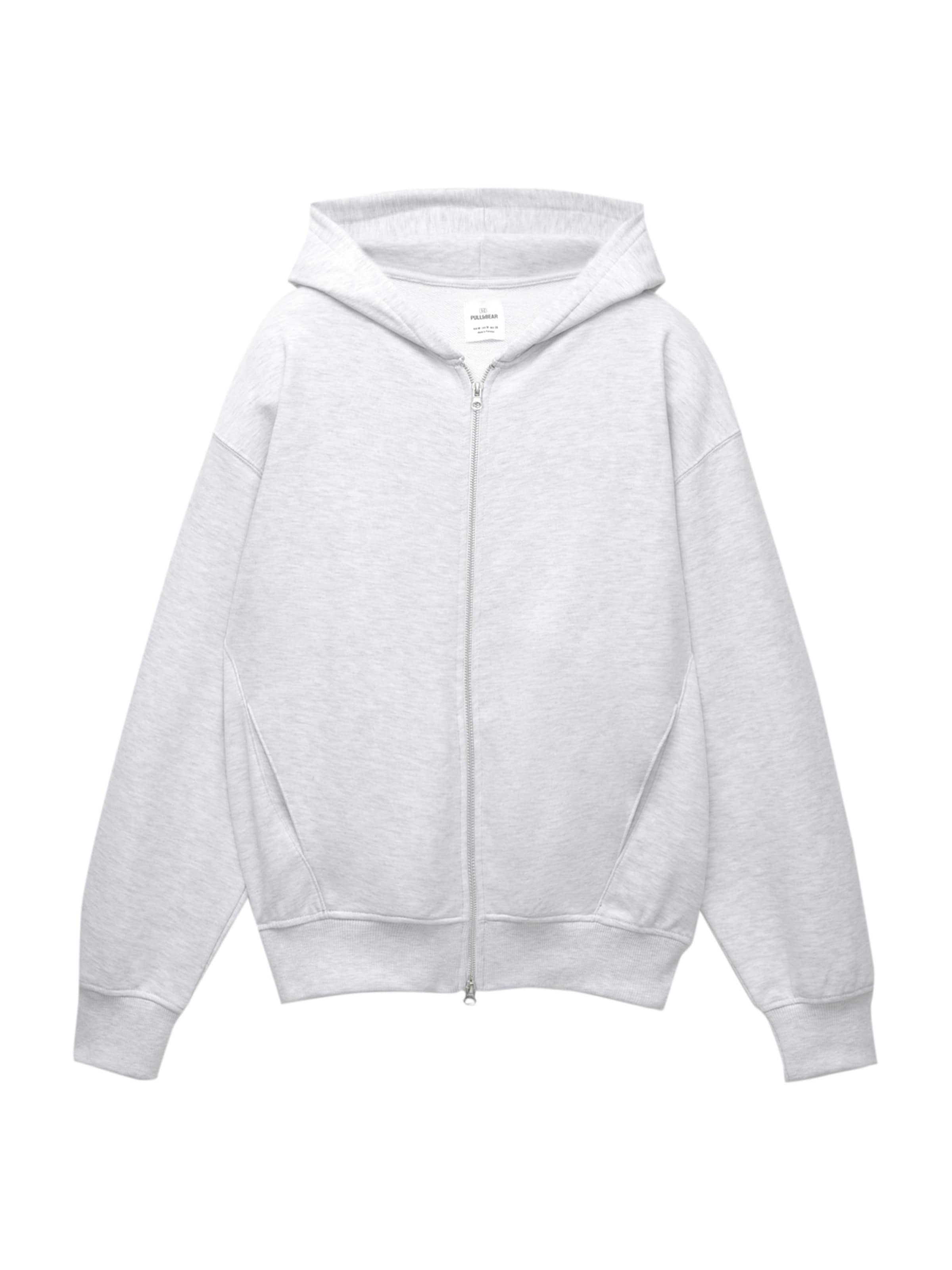 Pull&Bear Tepláková bunda - Sivá: predná strana