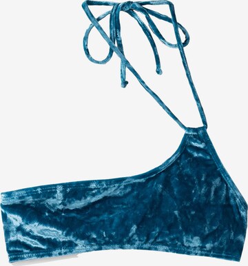 Bershka Bandeau Bikinitop in Blauw: voorkant