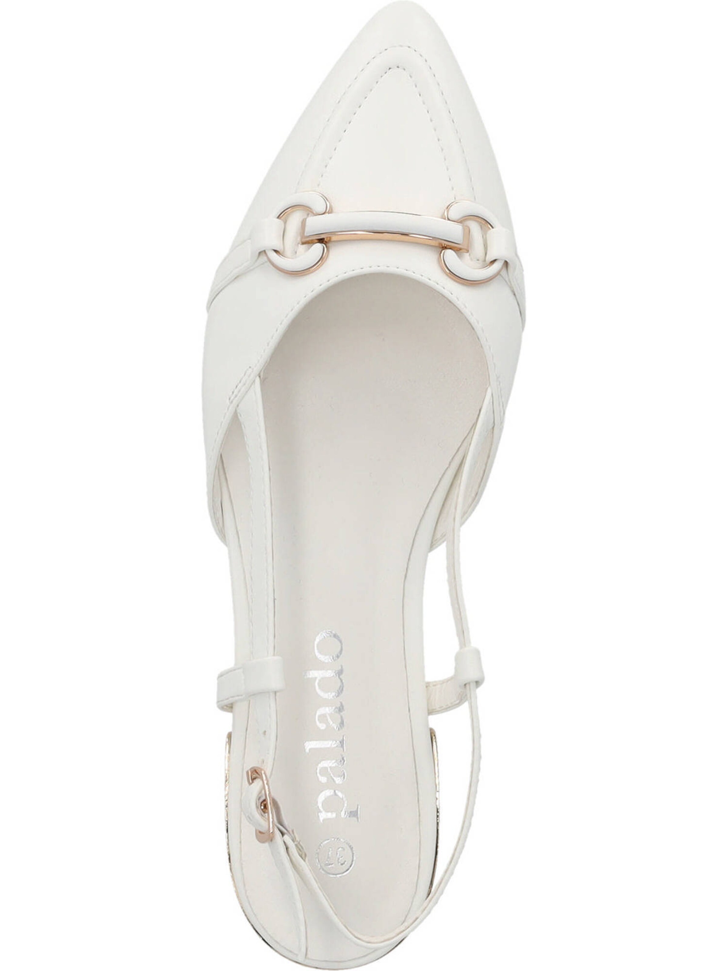 Palado Lahtise kannaosaga kontsakingad 'Edef', värv valge