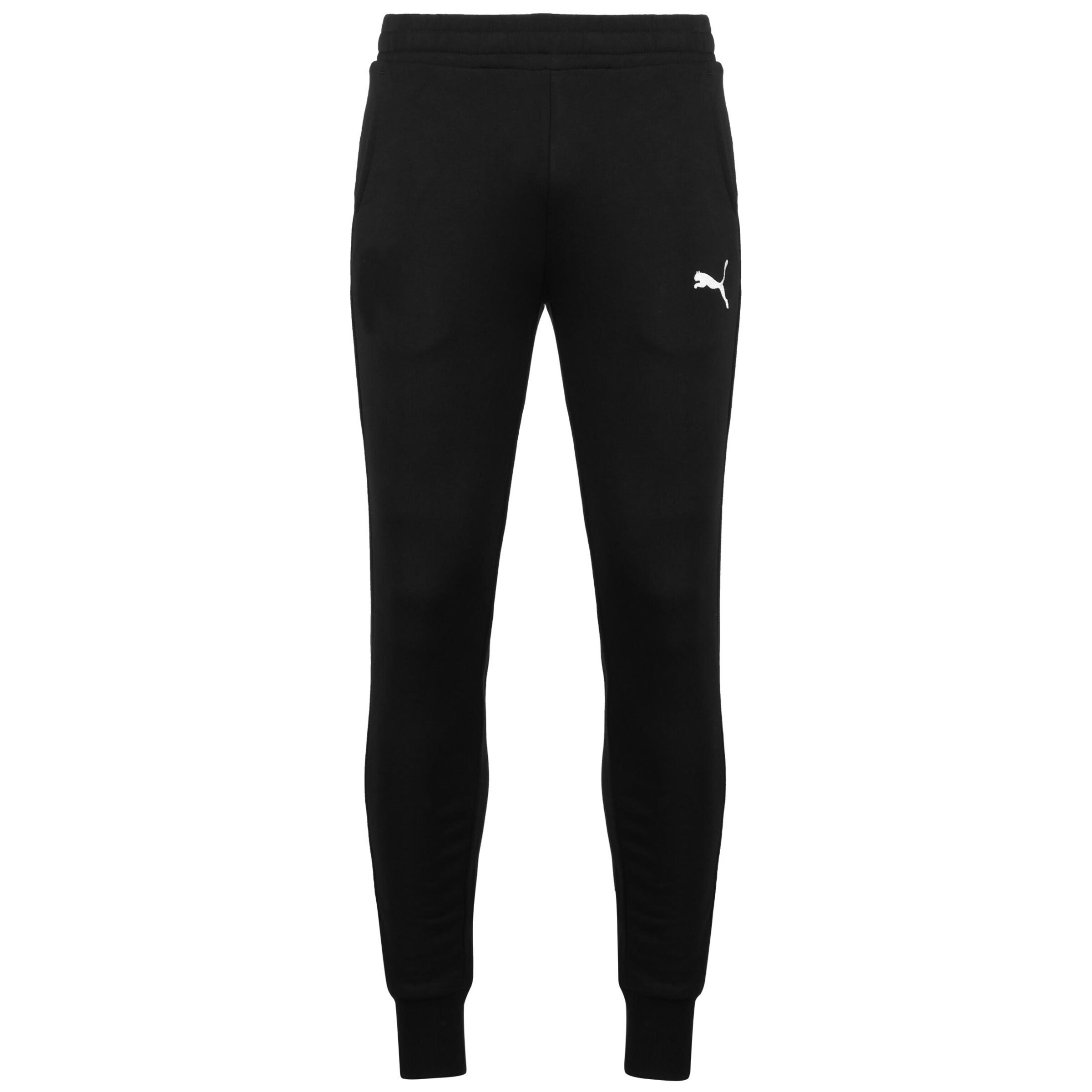 Effilé Pantalon de sport 'TeamGoal 23' PUMA en noir : devant
