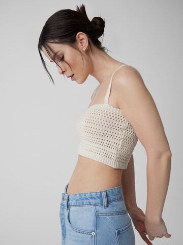 A LOT LESS Knitted top 'Lumi' in Beige