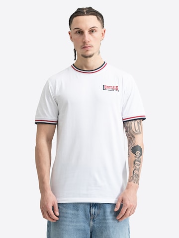 T-Shirt 'QUIN' LONSDALE en blanc : devant