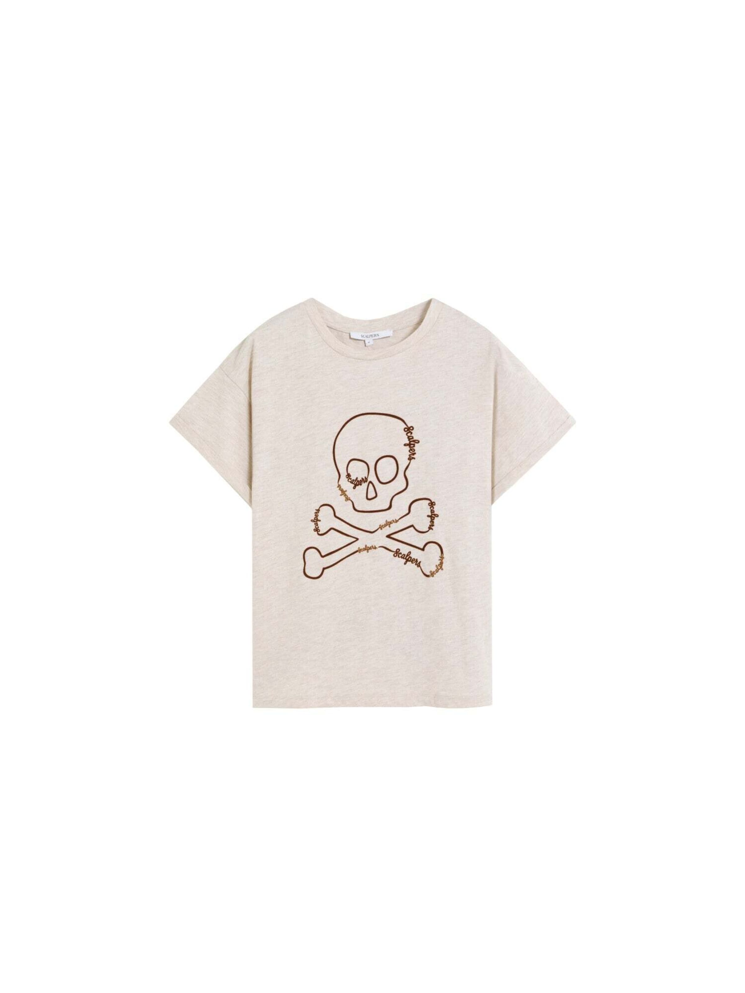 Tricou ' ' de la Scalpers pe bej: față