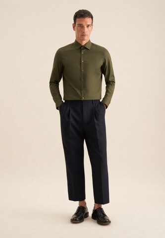 SEIDENSTICKER Slim fit Business shirt 'Smart Essentials' in Green
