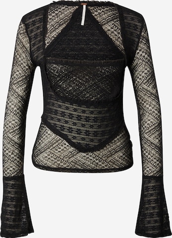 Free People - Blusa en negro: frente