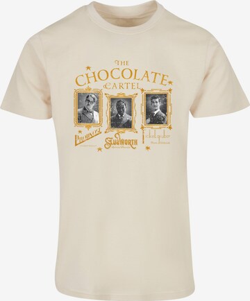 ABSOLUTE CULT Shirt 'Wonka - The Chocolate Cartel' in Beige: front