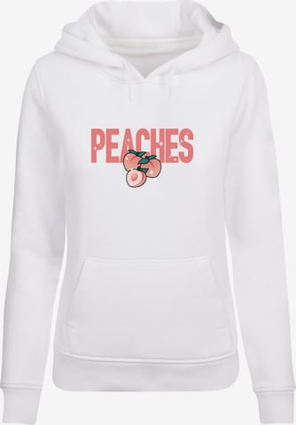 Mister Tee Sweatshirt 'Peaches' in White: front