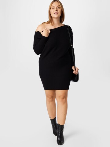 River Island Plus Knitted dress in Black