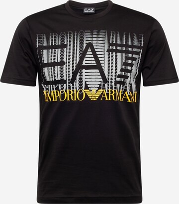 EA7 Emporio Armani T-shirt i svart: framsida