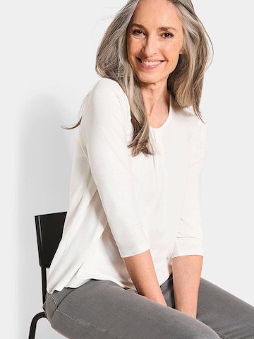 Goldner Shirt in Wit