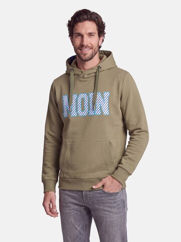 salzhaut Sweatshirt 'Heff - Moin' in Green: front