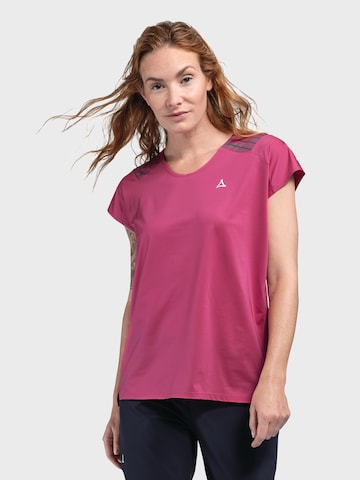 Schöffel T Shirt 'Aukra' in Pink: predná strana