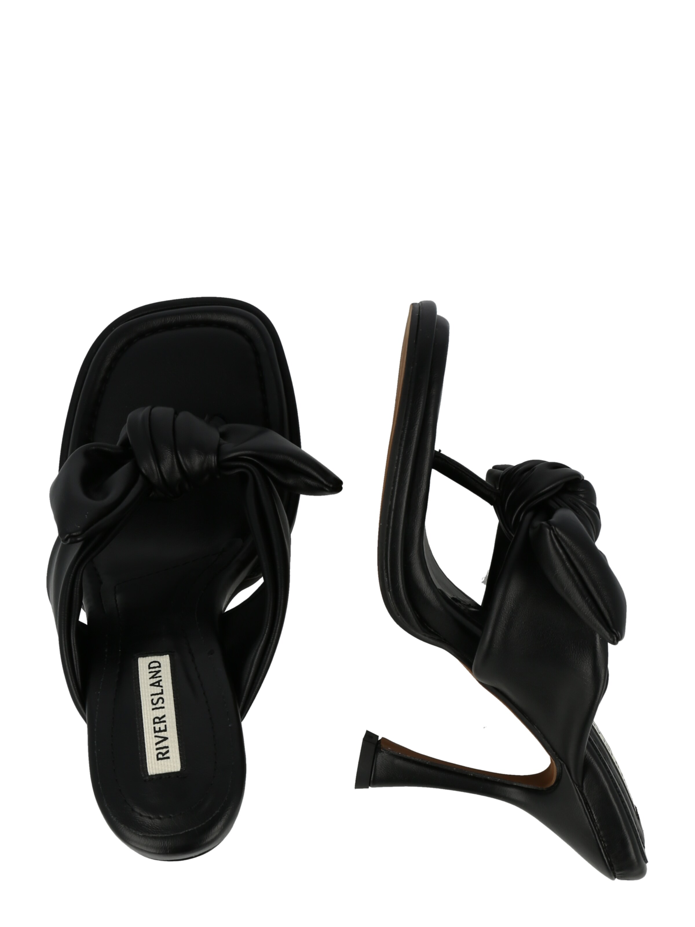 River Island - Sandalias de dedo en negro