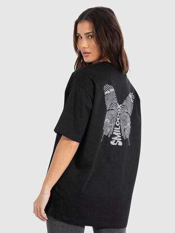 Smilodox Oversized shirt 'Payton' in Zwart: voorkant