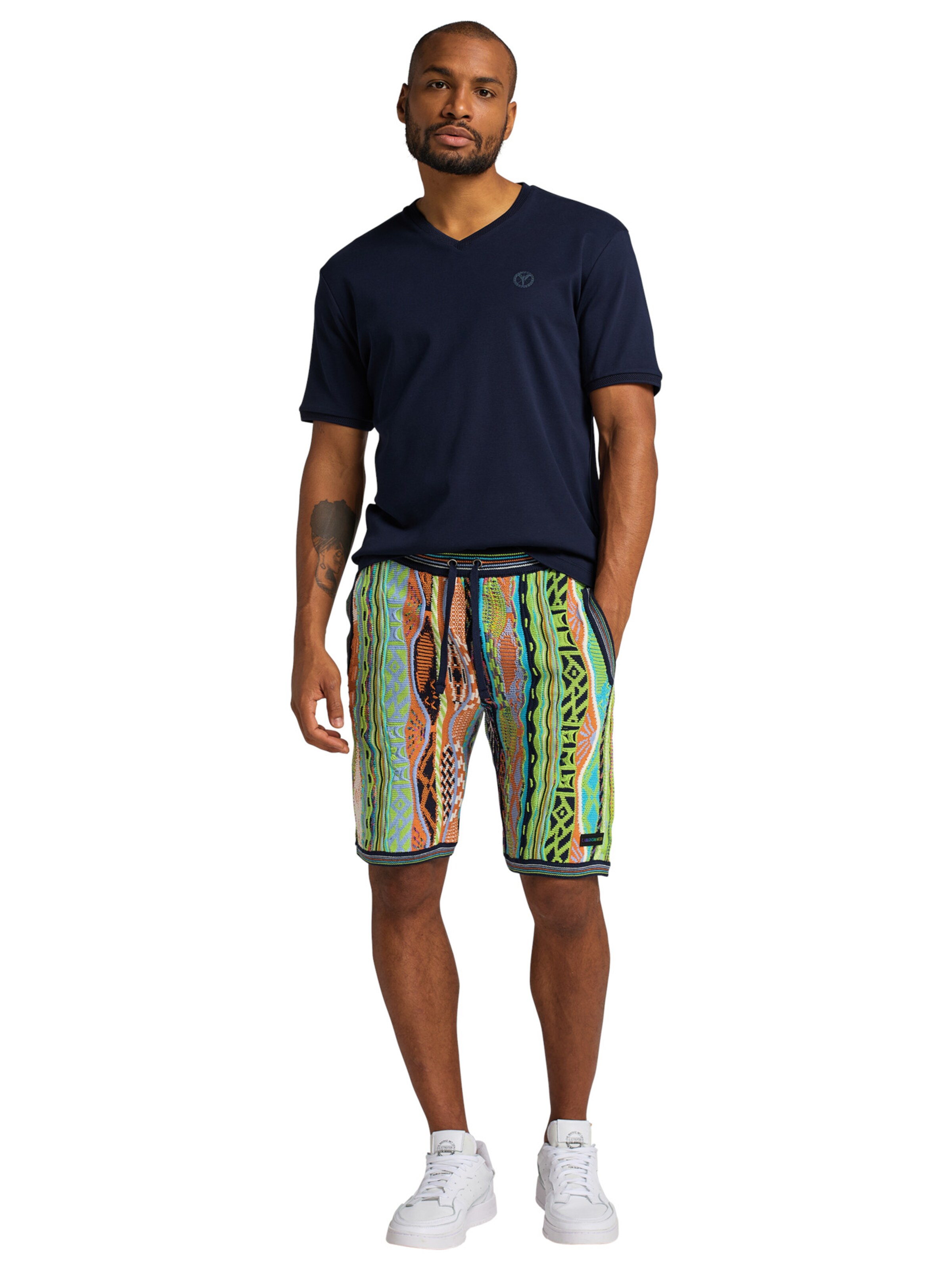 Carlo Colucci Regular Hose 'Cucuzza' in Mischfarben