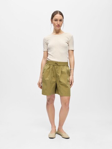 OBJECT Loosefit Bandplooibroek 'OBJBerta' in Bruin