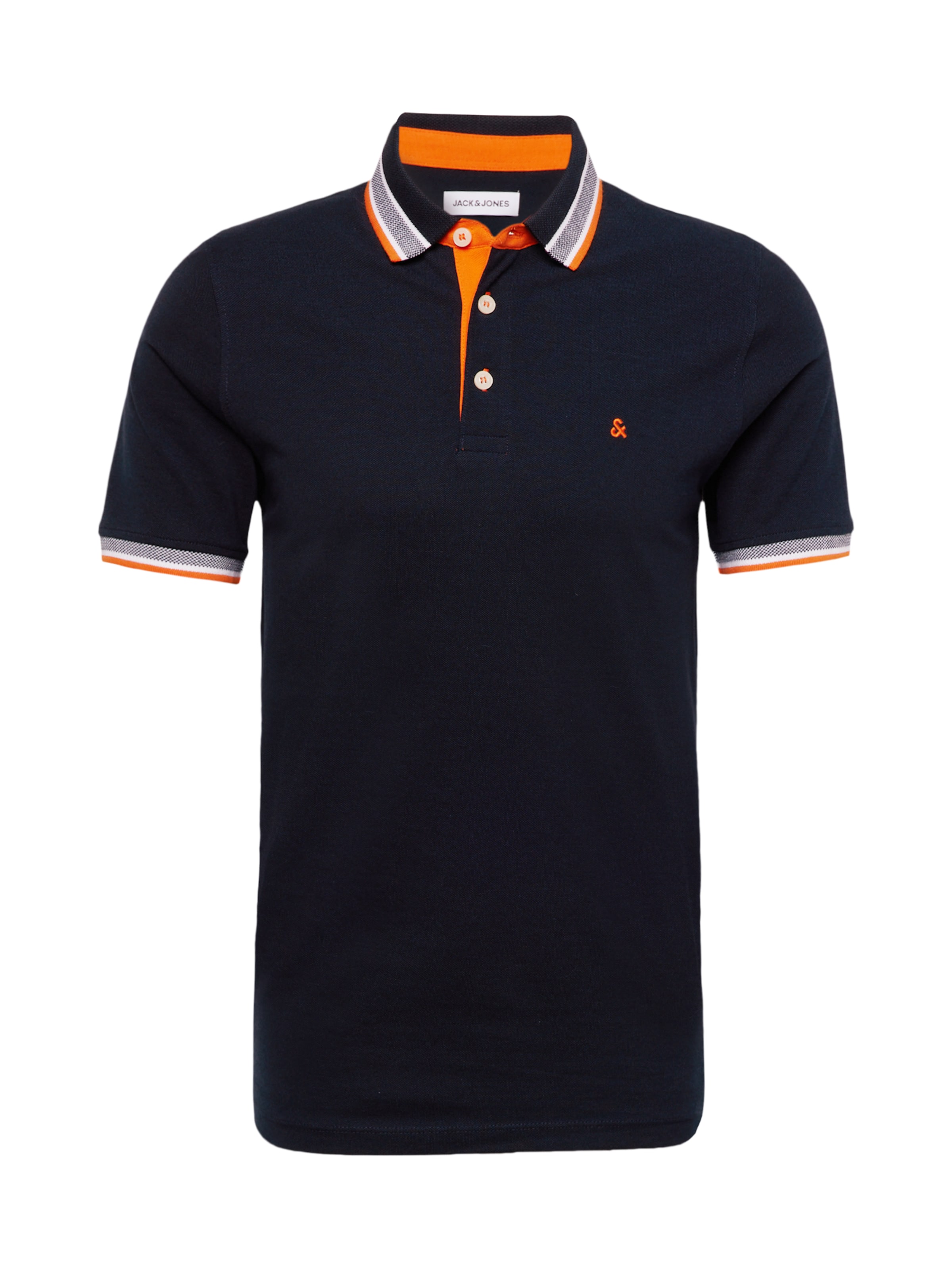 JACK & JONES Shirt 'JJEPaulos' in Night blue / Orange / White, Item view