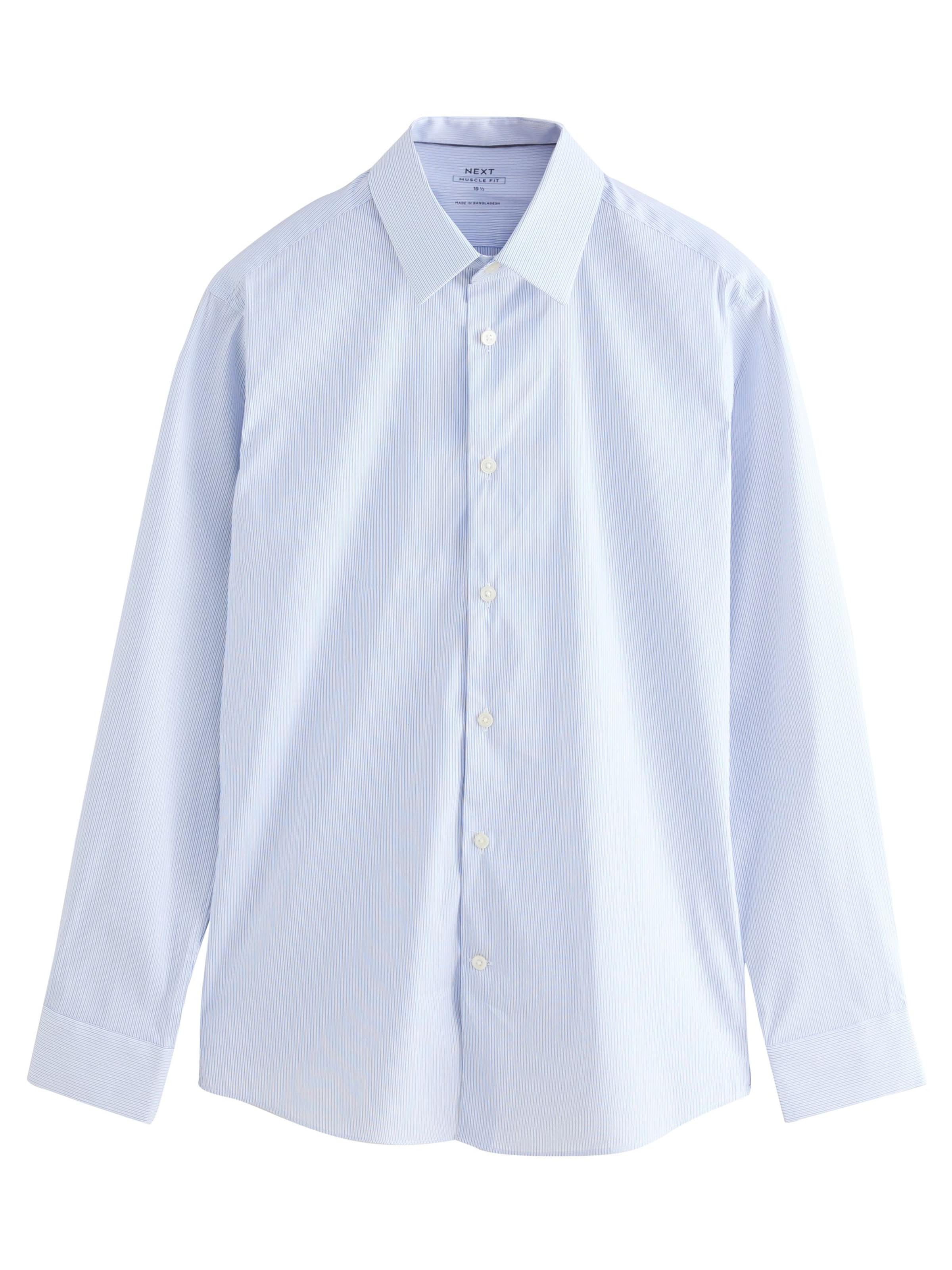 Next Overhemd in XS in de kleur Lichtblauw / Donkerblauw, Productweergave