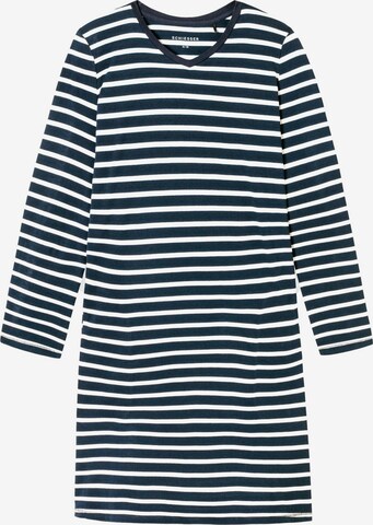 SCHIESSER Nachthemd 'Casual Essentials' in Blau: Vorderseite