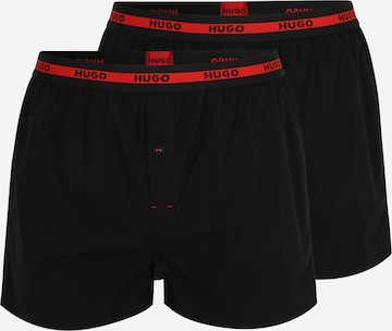 HUGO Red - Calzoncillo boxer en negro: frente