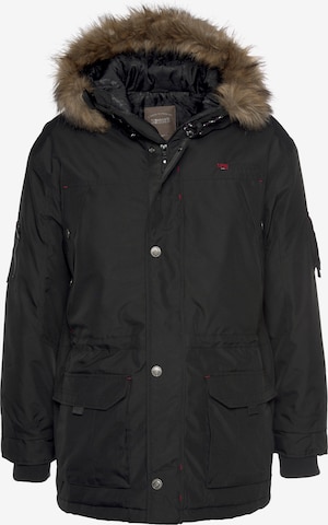 Man's World Winterparka in Schwarz: Vorderseite