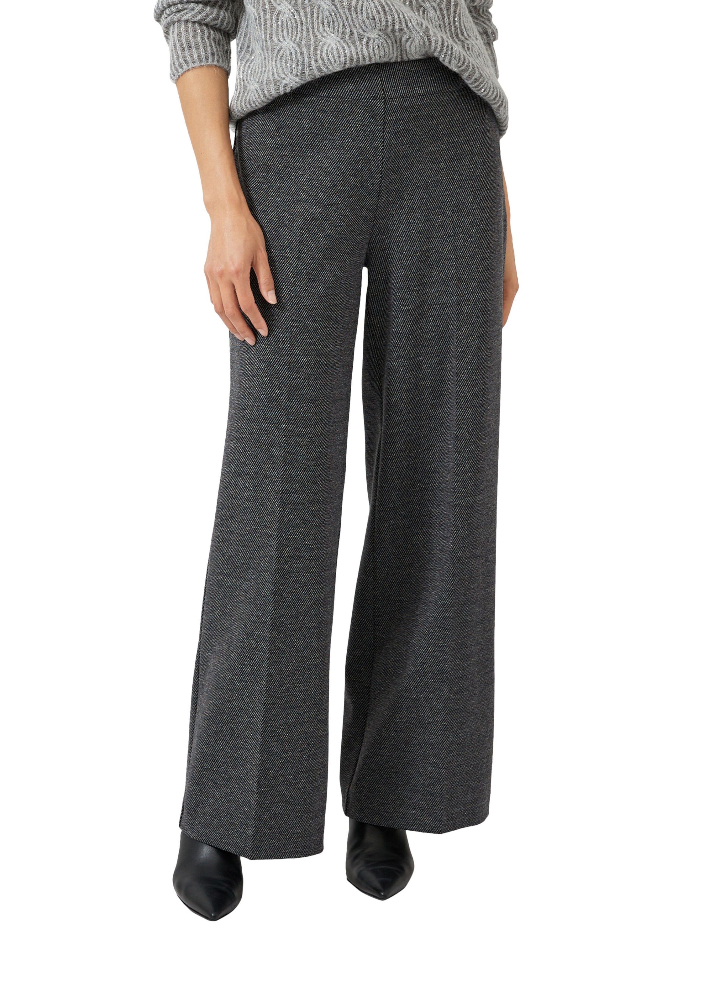 s.Oliver Wide Leg Hose in Grau: Vorderseite