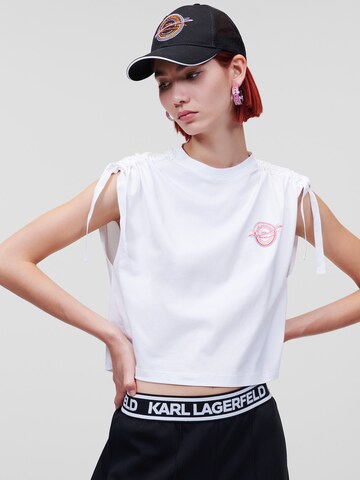 T-shirt Karl Lagerfeld en blanc : devant