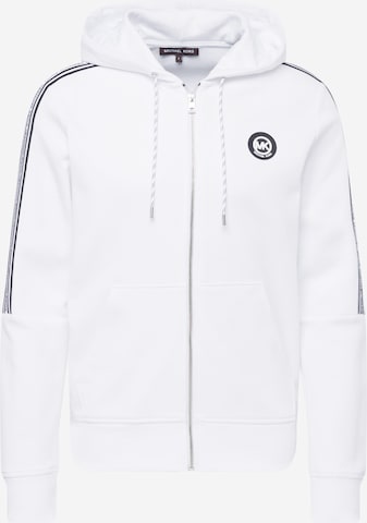 Michael Kors Zip-Up Hoodie in White: front