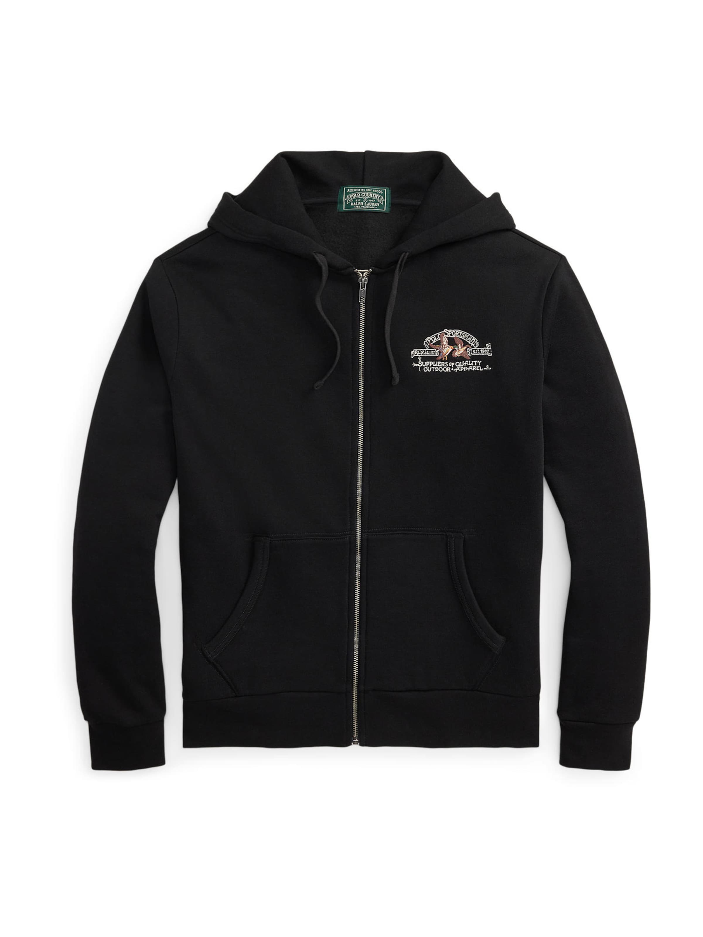 Veste de survêtement Polo Ralph Lauren en noir : devant