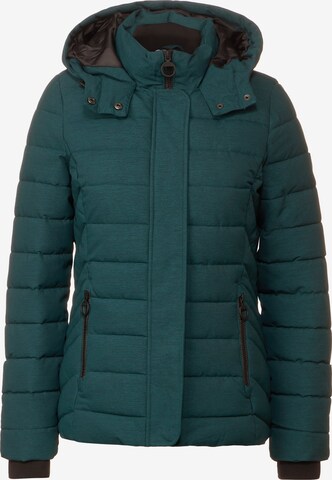 CECIL Winter Jacket 'Melange' in Green: front