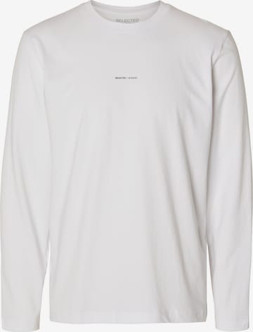 T-Shirt SELECTED HOMME en blanc : devant