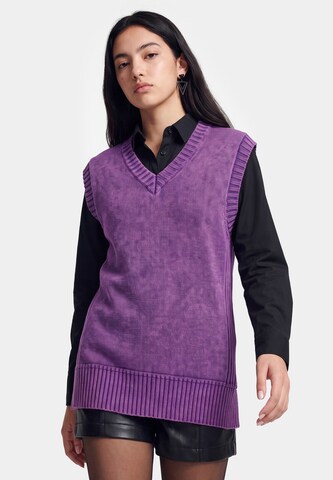Cardigan myMo ROCKS en violet : devant