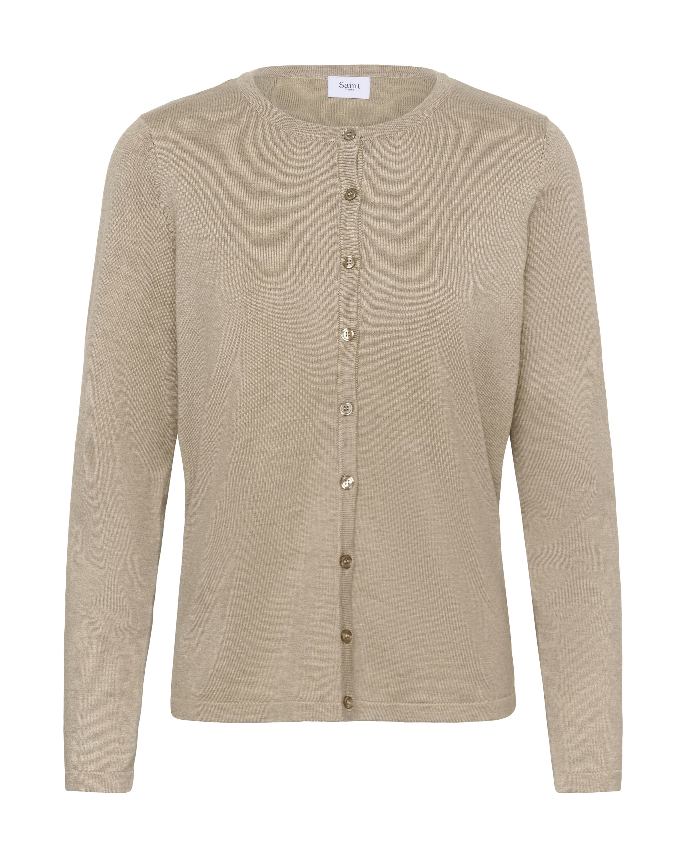 SAINT TROPEZ - Cárdigan 'Mila' en beige: frente