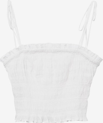 MANGO Top 'TRICK' in White: front