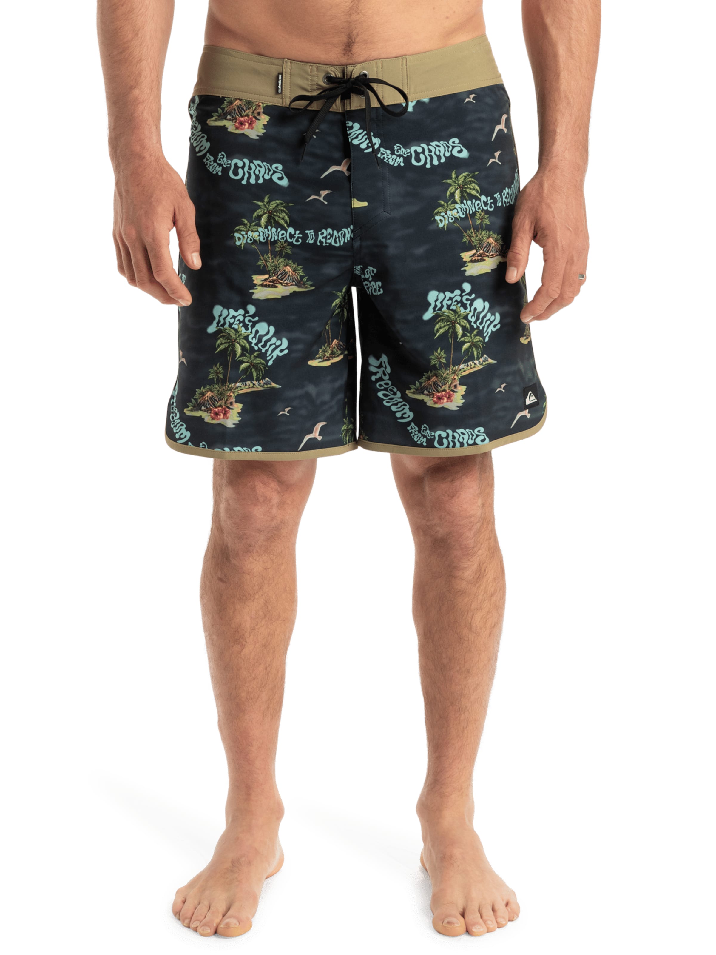 Boardshorts 'Scallop 18' QUIKSILVER en bleu : devant