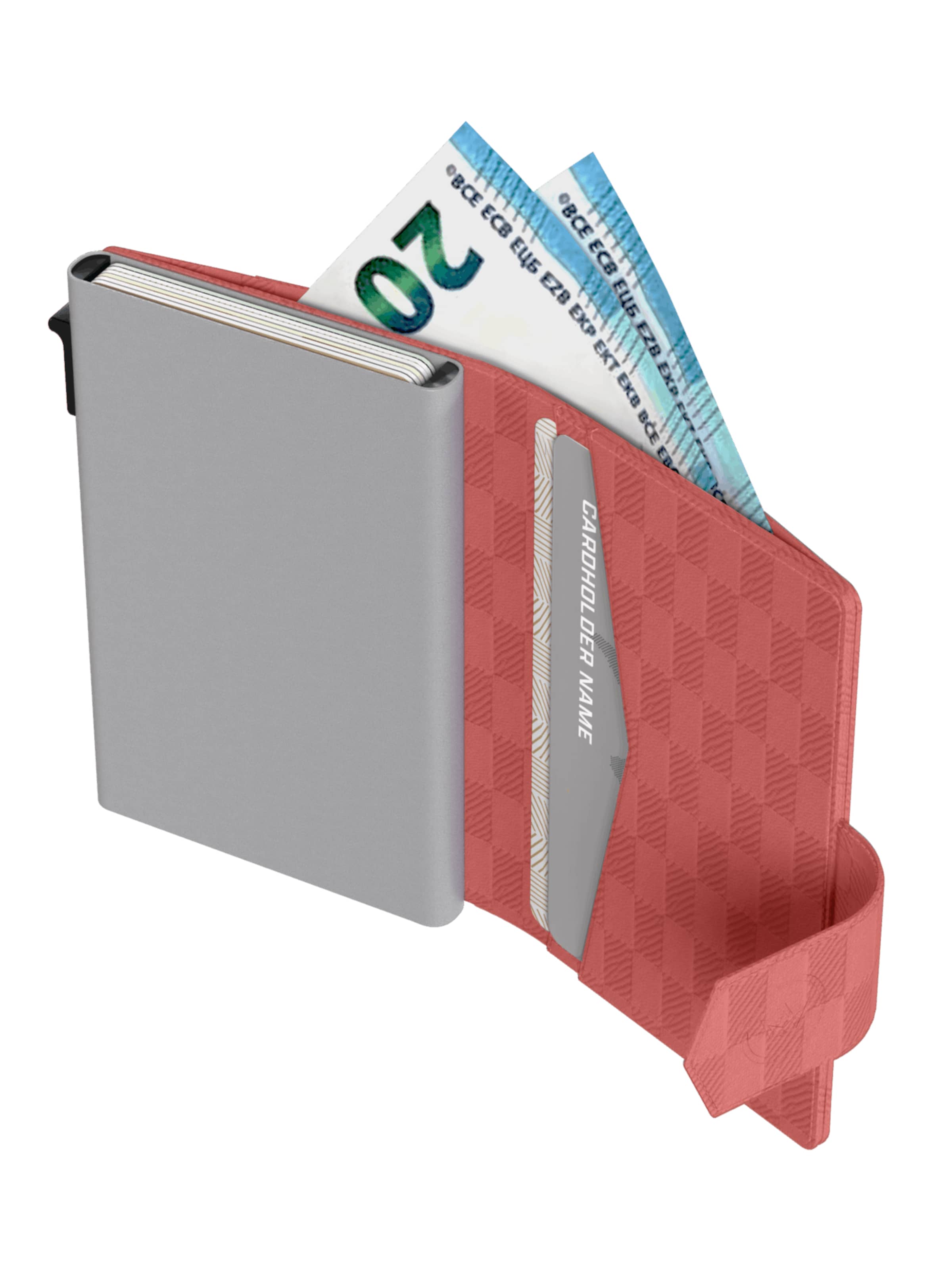 Prowallet Portemonnee 'Pasjeshouder Plus Panel' in Rood