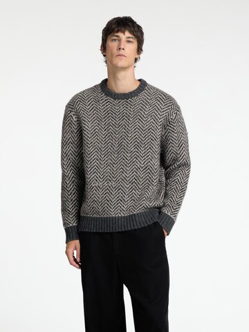 Pull-over SELECTED en gris : devant
